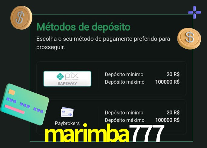 O cassino marimba777 oferece uma grande variedade de métodos de pagamento